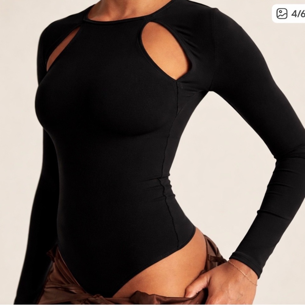 Abercrombie & Fitch Black Cutout Bodysuit